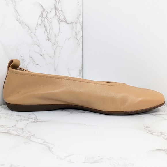 NEW Wonders Women's A-8661 Sand Tan Leather Dress Flat Size 10 - Picture 3 of 12